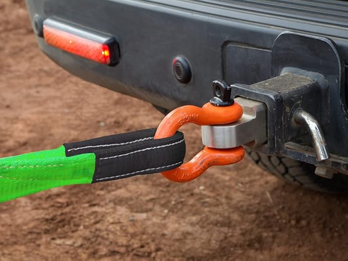 Grip 30 ft x 3" Heavy Duty Recovery Snatch Strap - UV Resistant, Double Stitched Nylon, High Strength Polyester, Reinforced End Loops - Tow/Recover Trucks, Cars, Machinery - 10,000 lb Working Capacity