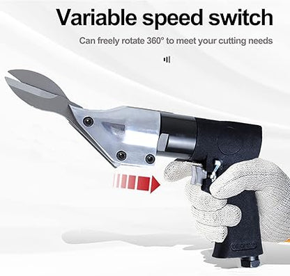 Pneumatic Scissors, 14in Air Shears, 2500rmp Pneumatic Metal Cutter Steel Straight Blade Scissors, for for Iron, Aluminum Sheet, Screen Mesh Hardware Processing (QJ-5807)