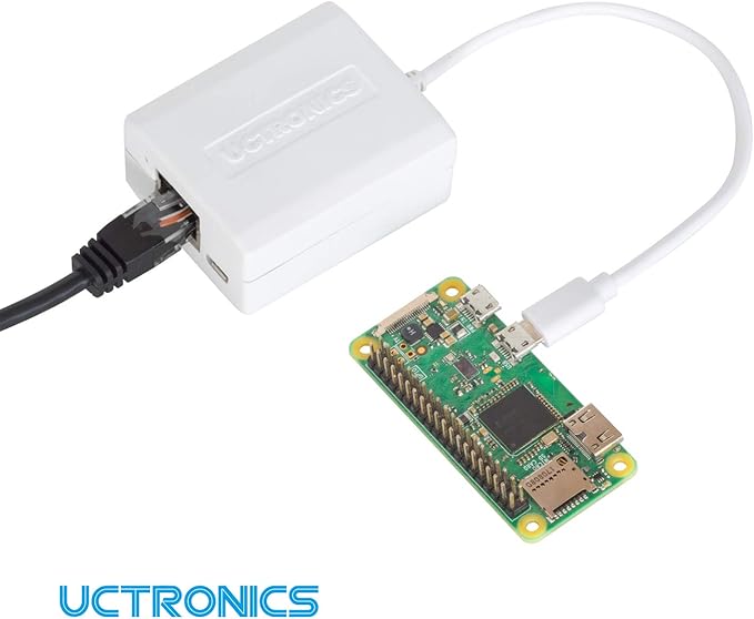 UCTRONICS for Raspberry Pi Zero Ethernet and Power, Micro USB EthernetPoE Adapter for Fire TV Stick, Chromecast, Google Mini, and More, IEEE 802.3af Compliant