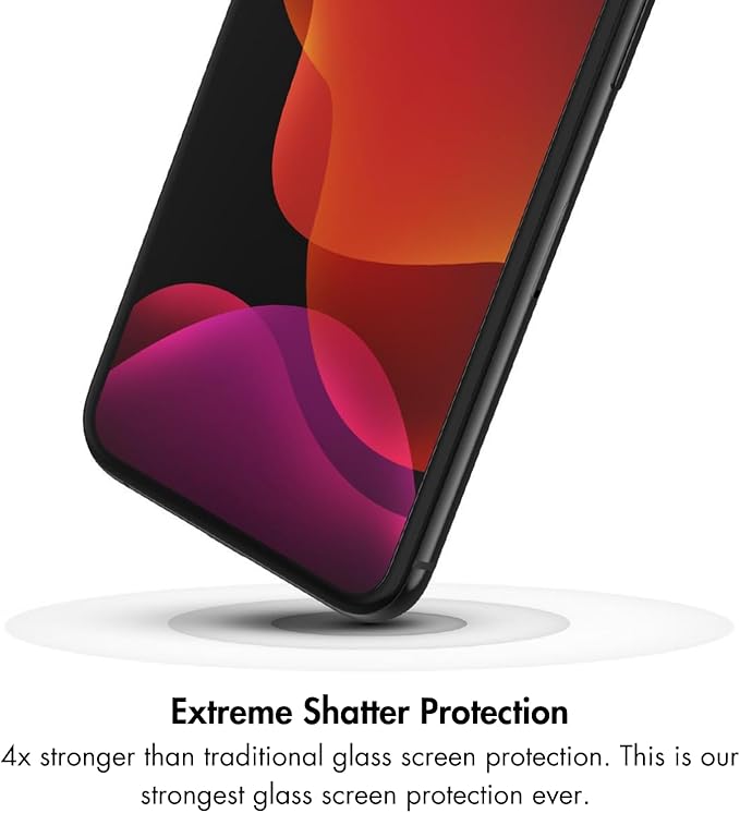 ZAGG InvisibleShield VisionGuard+ Glass Screen Protector for iPhone 11 Pro, iPhone X/Xs - 5X Shatter & Scratch Protection, Tempered Glass, Blue-Light Protection, Anti-Fingerprint, Easy to Install