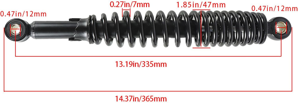 Rear Shock Absorbers 335mm Eye To Eye