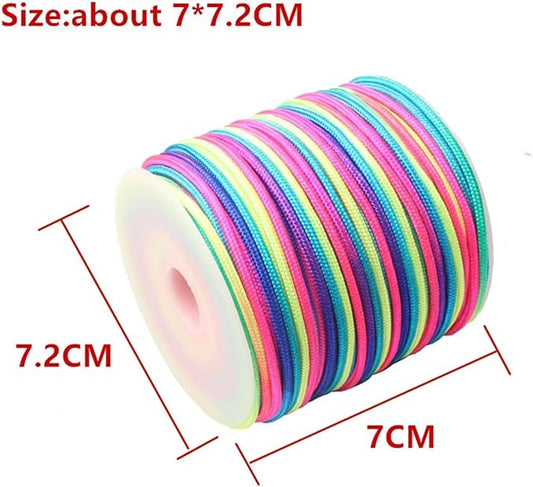 Parachute rope survival rope, 0.079 in rainbow parachute rope, 1 strand Paracord nylon, outdoor parachute rope, parachute rope, parachute rope