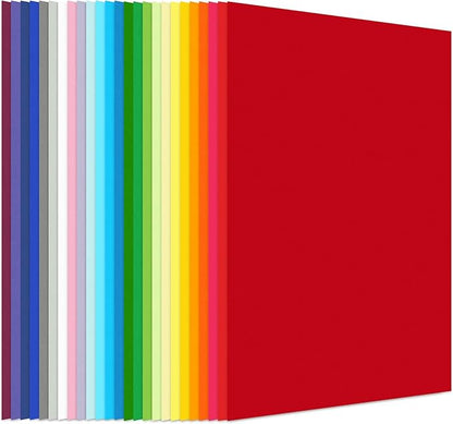 Koogel 50 Sheets Colored Cardstock Paper, Includes 40 Sheets 120gsm and 10 Sheets 250gsm Construction Paper for DIY Crafts Scrapbook