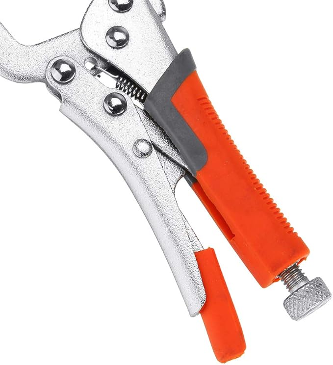 Massca Locking C-Clamp | Portable Table & Tool Vise Grip | Heavy Duty C-Clamps with Swivel Pads | Made from Strong High-Grade Carbon Steel for Home, Workshop & Welding Use | – 18 Inch