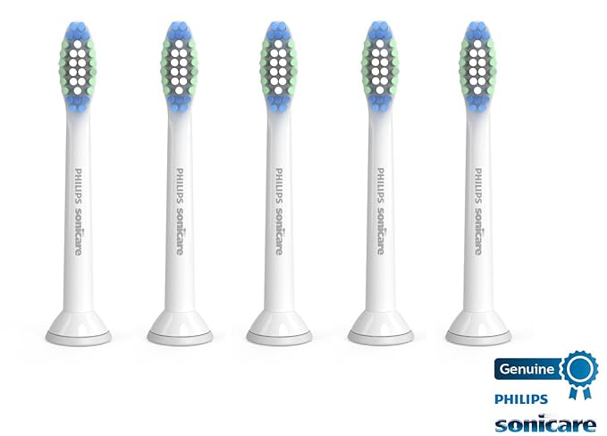 Philips Sonicare Genuine SimplyClean Replacement Toothbrush Heads, 5 Brush Heads, White, HX601503