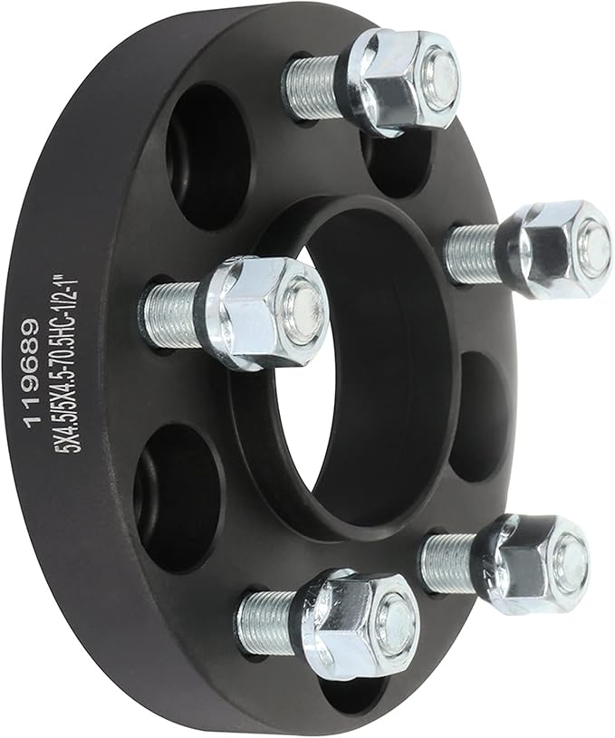 1 inches 5x4.5 5x4.5 Wheel Spacers 2Pcs 5 Lugs Hubcetric Wheel Adapters with Navajo 1991-1994 for Town Car 1981-2004 / for Aviator 2003-2005 with 70.5 Center Bore 1/2 Studs