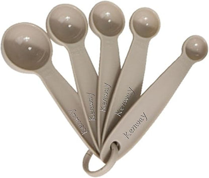 TULTU Personalized Customized 5-Piece Measuring Cup Spoon Set Professional Plastic Measuring Cup Multi-Purpose Coffee Spoon Children's Milk Powder Spoon Suitable for Every Family