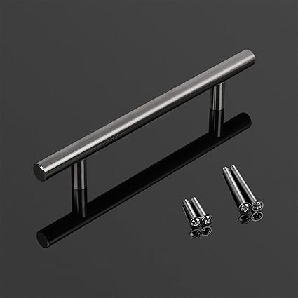 Gobrico 5 Pack Brushed Nickel Cabinet Handles,7-12" Inch Hole Centers,10 Inch Total Length,Satin Nickel Drawer Pulls,Modern Cabinet Hardware