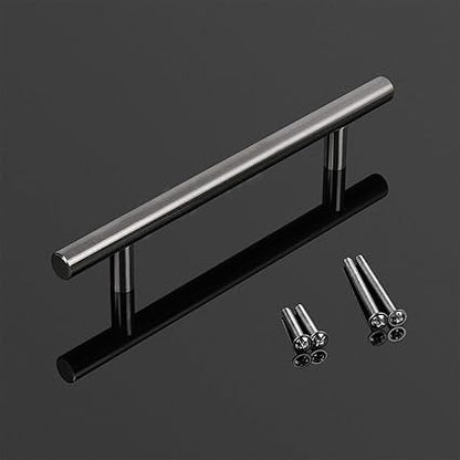 Gobrico 5 Pack Brushed Nickel Cabinet Handles,7-12" Inch Hole Centers,10 Inch Total Length,Satin Nickel Drawer Pulls,Modern Cabinet Hardware