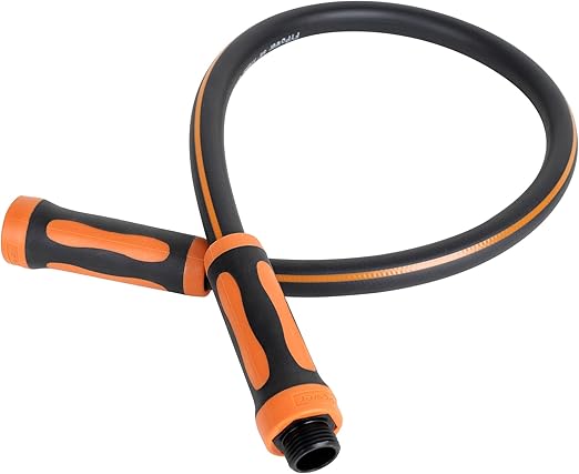 Lead-In Short Garden Hose 3ft x 5/8", Heavy Duty, Flexible, Lightweight, Kink Resistant Water Hose with Swivel Grip Handle, Male to Female Crush Resistant Aluminum Fittings