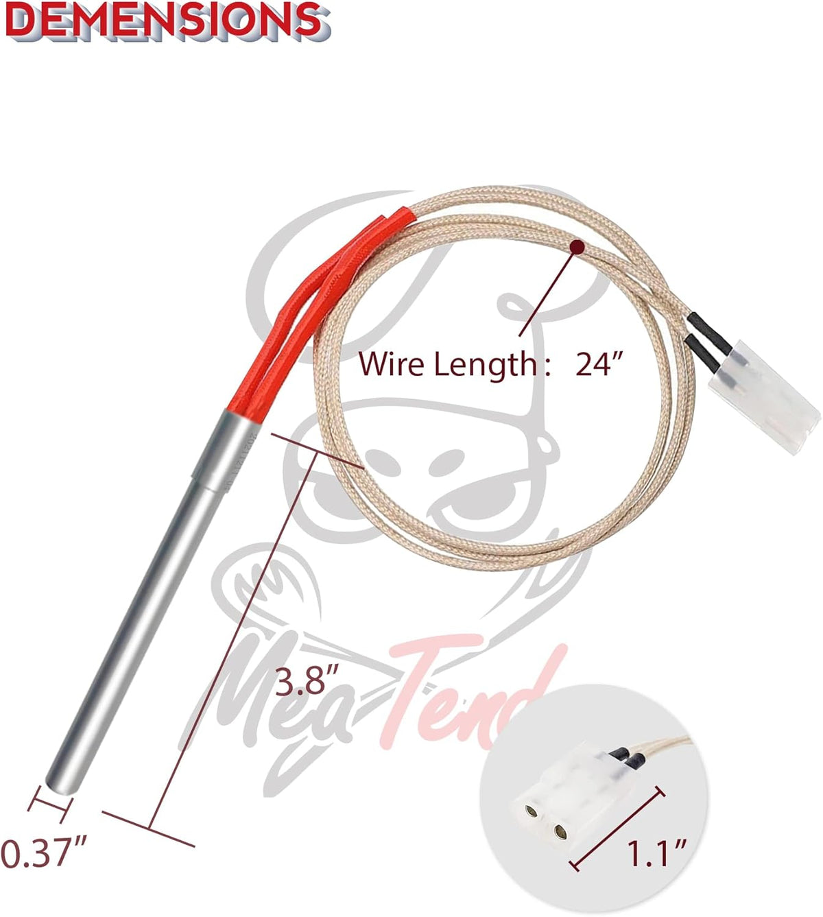 AC Hot Rod/Grill Igniter Replacement for Traeger, Pit Boss, Camp Chef, Z-Grills and Nexgrill Wood Pellet Grill Models