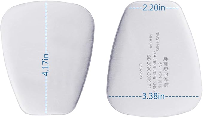Respirator Filter Replacement Dustproof Filter Cotton Compatible with 620075026800 Respirators (10 PCS)