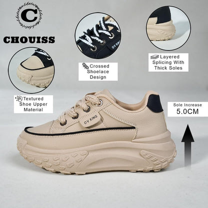 Sneakers for Women,Lace Up Thick Soled Non Slip Sports Shoes, Breathable, Stylish,Running,Shopping