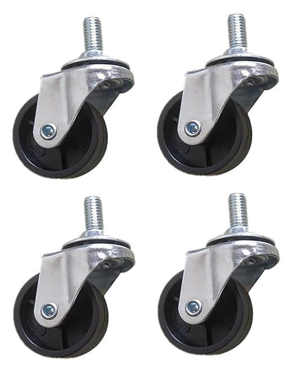 ALturN Furniture Castors, Swivel Caster Wheels, 50mm, 4 Pcs Nylon, Heavy Duty, Smooth Moves, Max 70KG, Braked