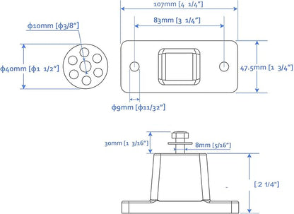 Anti-Vibration Shock Absorbing Rubber Mounting Bracket for Ductless Mini Split Air Conditioner Condensers