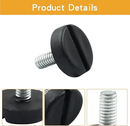 8 Pcs M6 Furniture Lvelers Table Leg Levelers, Levelling Foot Screw on Furniture Adjuster Mini Adjustable Feet for Furniture Legs Patio Furniture Feet - Black