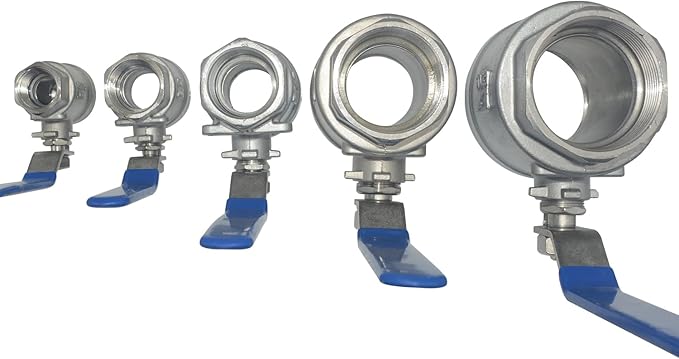 DAN SPEED 12" NPT Female 316 Stainless Steel Full Port Ball Valve Vinyl Handle WOG1000 (12 inch)