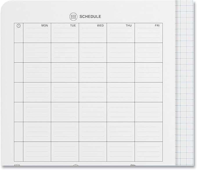 Universal Quad Rule Composition Book, Quadrille Rule (4 sq/in), Black Marble Cover, (100) 9.75 x 7.5 Sheets