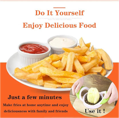 Potato Fries Cutter Machine, Multi- purpose Stainless Steel Carrot Vegetable Potato Slicer Apply to Restaurant Home Kitchen, French Fry Cutter Handheld
