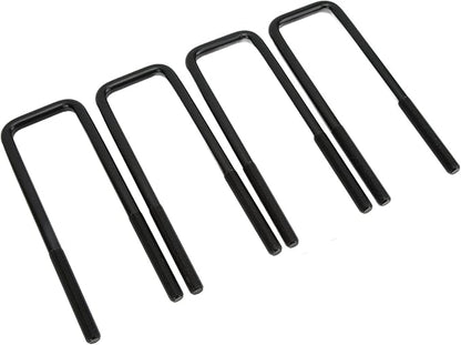 Rear Suspension U Bolt, 10in Black Steel Rear Axle U Bolts Heavy Duty Bend U Bolts Replacement for 1500