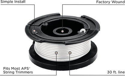 BLACK+DECKER AF-100-3ZP String Trimmer Replacement Spool with 30 Feet of .065-Inch Line