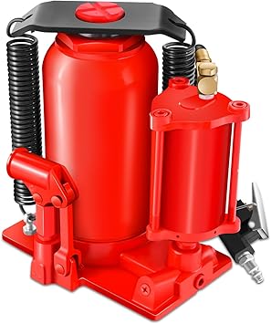 DNA MOTORING Air Hydraulic Bottle Jack - 20 Ton (40,000 lbs) Capacity, Manual Handle and Air Pump for Car Pickup Truck RV Auto Repair,TOOLS-00323