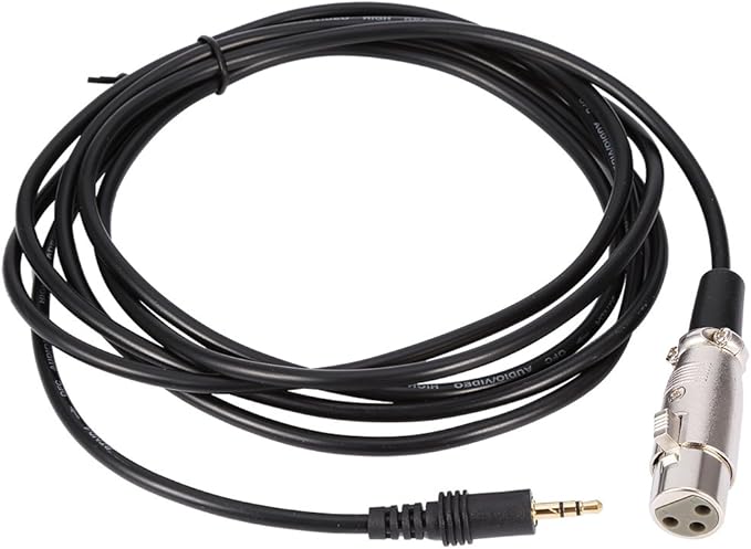10FT 3 Pin XLR Connector, Female to 18" 3.5mm Male Jack Microphone Audio Cord Cable Mini Jack AUX Cord Audio Cable - 3 Meters