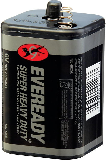 Eveready 1209 6 Volt Super Heavy Duty Lantern Battery Each