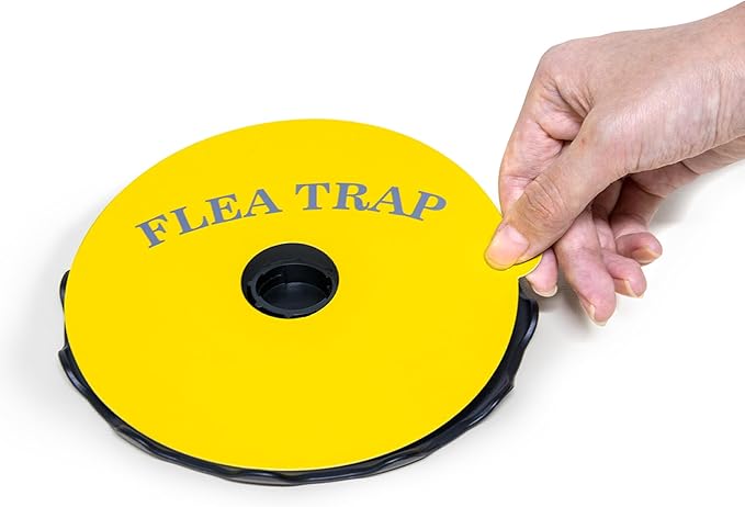 8 Pcs Flea Trap Refills Flea Sticky Pads Refills Discs for Indoor Flea Trap Catcher - 6 Inch