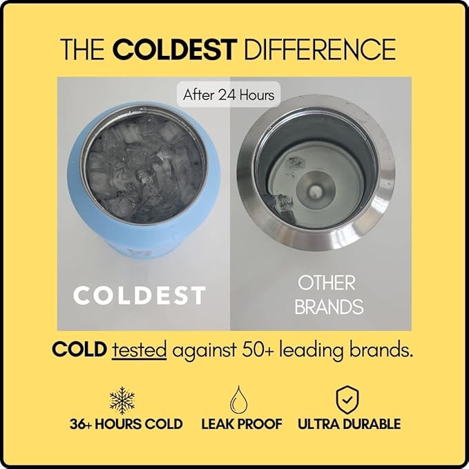 COLDEST Sports Water Bottle Half Gallon (Straw Lid), Leak Proof, Vacuum Insulated Stainless Steel, Hot Cold, Double Walled, Metal Canteen Growler Jug (Stardust Glitter, Half Gallon)