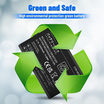 CTR-003 Battery, (2026 New Version) Ultra High Capacity 3200mAh Li-ion Replacement Battery for Nintendo 3DS N3DS / Old 3DS / New 2DS /2DS CTR-001 MIN-CTR-001 Gaming Console