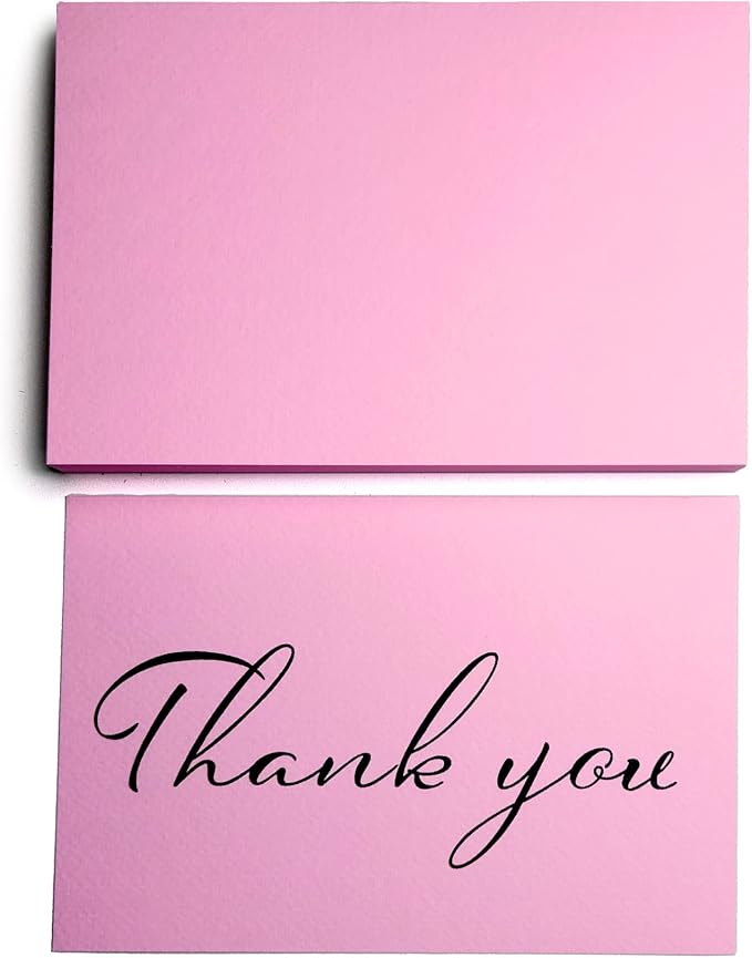 PPAPPAPPIYO Set of 50 4x6 Color Blank index cards 180gsm (pink)