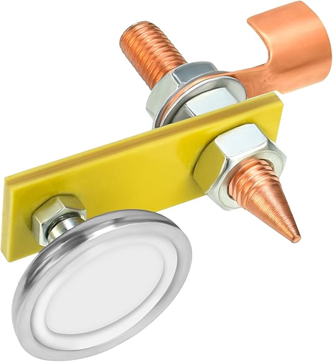 BAYTORY Upgrade Magnetic Welding Support Ground Clamp Tools, Welding Magnet Head Strong Magnetism Large Suction, Copper Tail Welding Accessories Stability Clamps