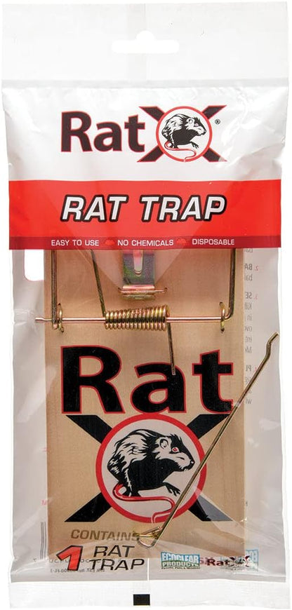 RatX Rodent Control Wood Traps for Rats, Mice & Rodents – Reusable, Poison Free | Indoor & Outdoor Use | Power Trap | Pack of 1 only