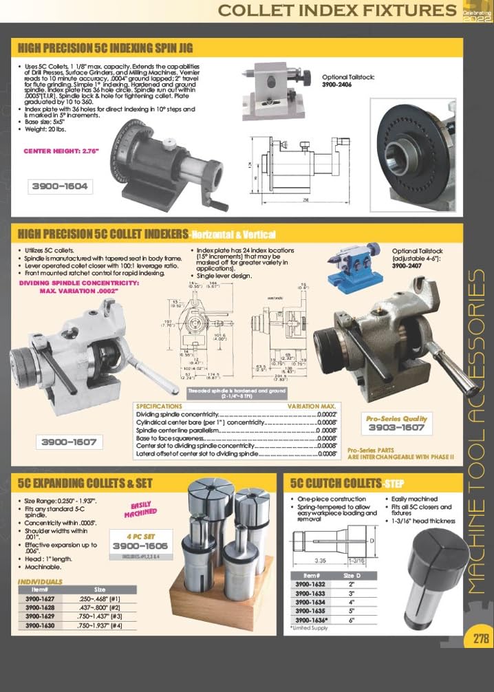 HHIP 3900-1129 5C Round Collet, 1/2"