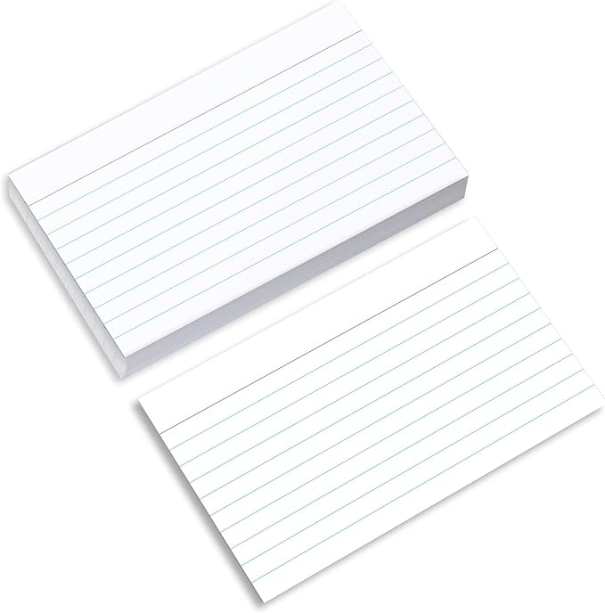 Home Advantage 3x5 Ruled Index Cards - Our 50 Pack of Lined Notecards Use Heavy Duty Cardstock to Make Them Bleed Proof – These Line Ruled Index Cards Make Perfect Flashcards & Note Cards