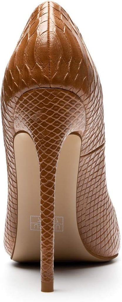 SAMMITOP Women's High Heels Pumps Pointed Toe Stiletto Shoes Slip-on Dress Pump