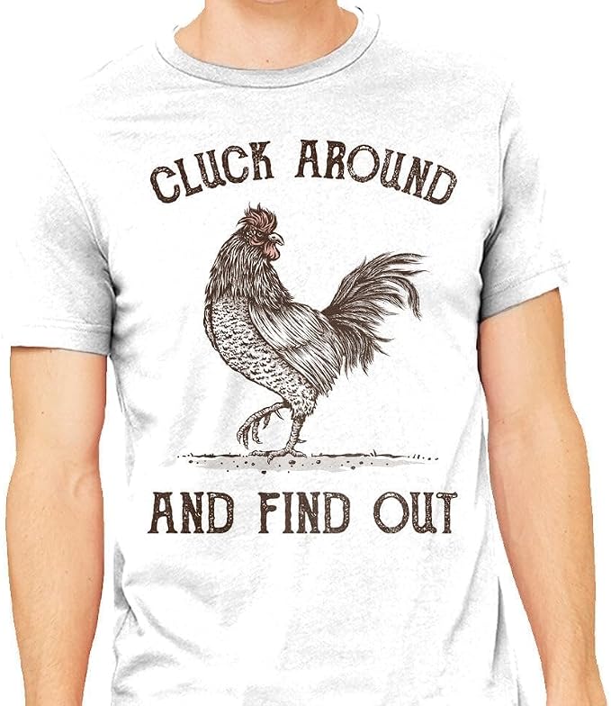 Color Grey TeeFury - Cluck Around and Find Out - Mens Animal, T-Shirt