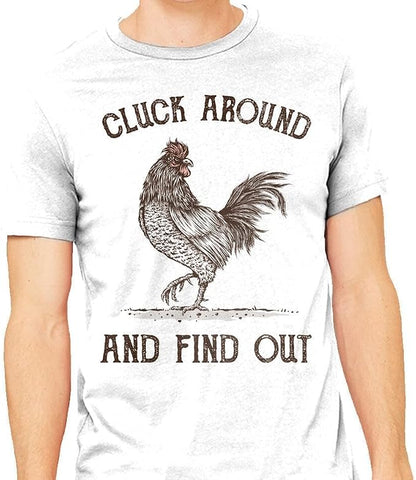 Color Grey TeeFury - Cluck Around and Find Out - Mens Animal, T-Shirt
