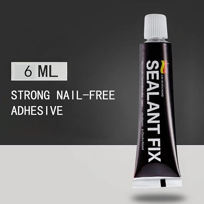 Fix Glue Sealant Quick Glue Glass Drying Polymer Adhesive Metal All Purpose Glue Kit Quick Drying Glue with Snip Tip Applicator Caps, Invisible Nail-Free Sealant Strong Repair Sealing Glue for Stick