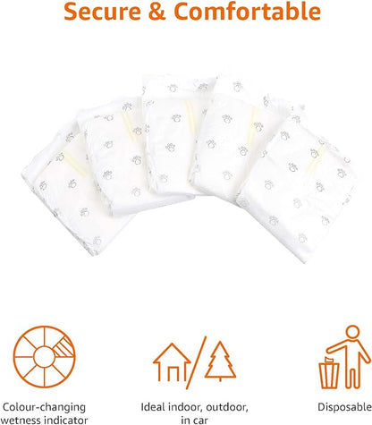 Basics Male Dog Wrap, Disposable Male Dog Diapers, Small, Pack of 30, White