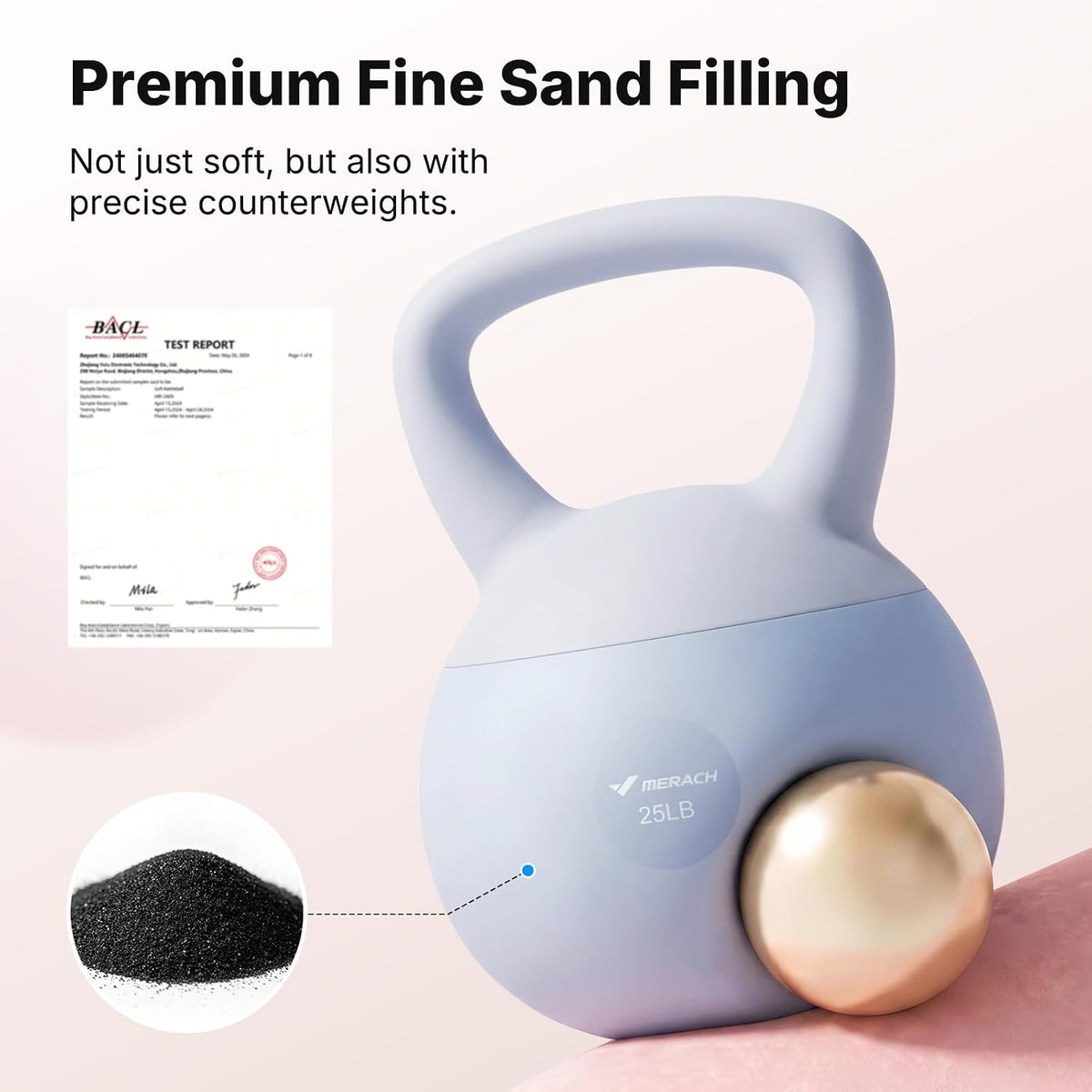 MERACH Soft Kettlebells 25lb, Strength Training Kettlebell with Wide Non-Slip Handle, Sea and Iron Sand Filled Kettle Bell with Soft-Sided Cushioned Base for Home Workouts, Ideal for Men, Women(25lb Blue)