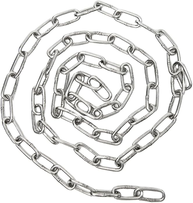 304 Steel Pet Leash Chain Industrial Metal Bearing Chain 4mm Thick Corrosion-proof 2m Length
