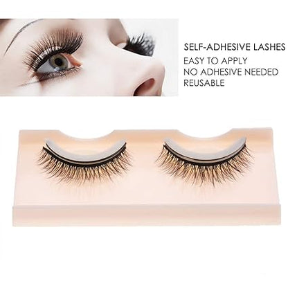 False Eyelashes, 3D Professional Eyelashes No Stimulation False Eyelashes Extension Handmade False Eyelashes Set, Reusable, Soft and Comfortable, Makeup Thick Fake Eye Lashes(08#)
