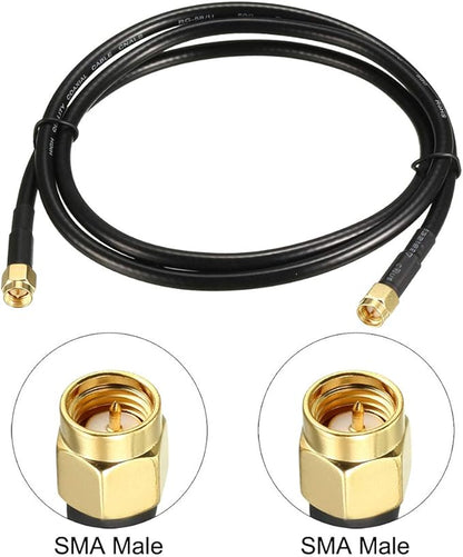 uxcell Antenna Extension Cable SMA Male to SMA Male Coaxial Cable RG58 50 Ohm 3 ft