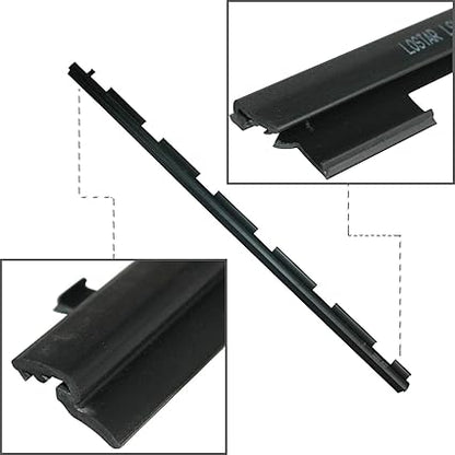 LOSTAR Weatherstrip Front Driver (Left) and Passenger (Right) Outer Window Felt Sweep Belt Kit Fits 1988-2000 Chevrolet C1500 GMC C2500
