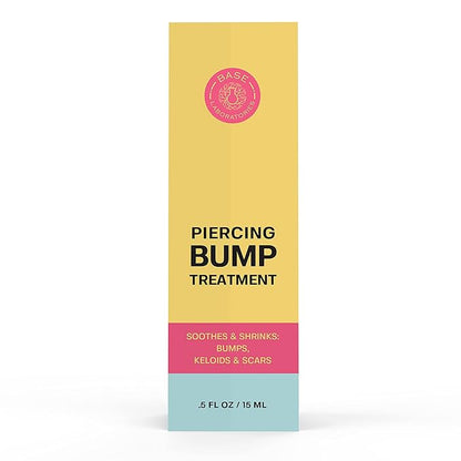 BASE LABORATORIES Piercing Bump Solution  Keloid Bump Removal  Soothing Piercing Aftercare for Piercing Bumps  Keloid Scar Removal  Ear  Nose Keloid Bumps Piercing Aftercare Solution Oil  0.5 oz