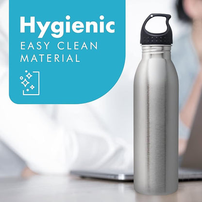 Simply Green Solutions Slim Line Stainless Steel Water Bottle Canteen - 24oz. Capacity