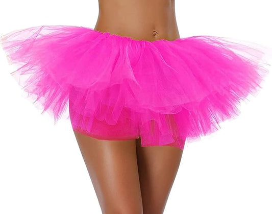 Women Teen Adult Classic Elastic 3 4 5 Layered Tulle Tutu Skirt Costume Bottom