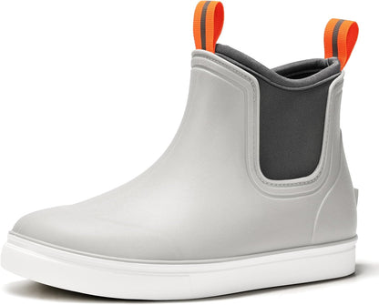 Women's Deck Boots Waterproof Ankle Rain Boots Outdoor Fishing Garden Boots for Women Anti-Slip Lightweight Comfortable Work Shoes